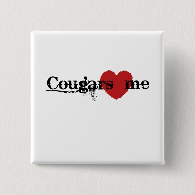 Cougars Love Me 15 Cm Square Badge (Front)