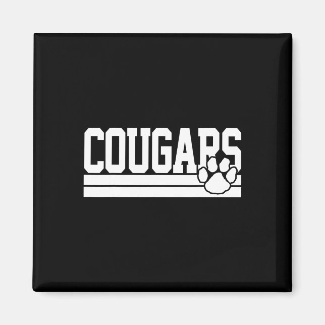 Cougars School Spirit  Magnet (Front)