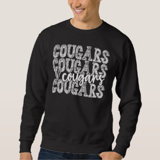 Cougars Spirit Wear Game Day School Mascot Sport F Sweatshirt