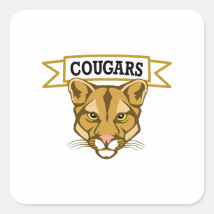 COUGARS SQUARE STICKER