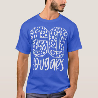 Cougars Team Mascot School Spirit Game Night Leopa T-Shirt