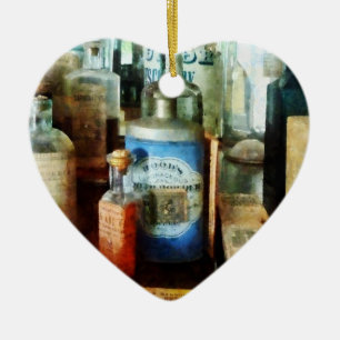 Cough Remedies And Tooth Powder Ceramic Tree Decoration
