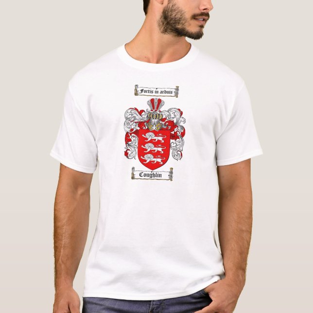COUGHLIN FAMILY CREST -  COUGHLIN COAT OF ARMS T-Shirt (Front)