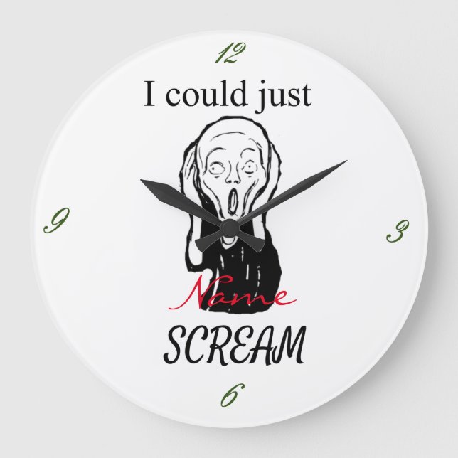Could Just Scream Thunder_Cove Large Clock (Front)