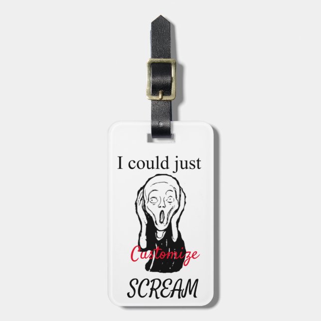 Could Just Scream Thunder_Cove Luggage Tag (Front Vertical)