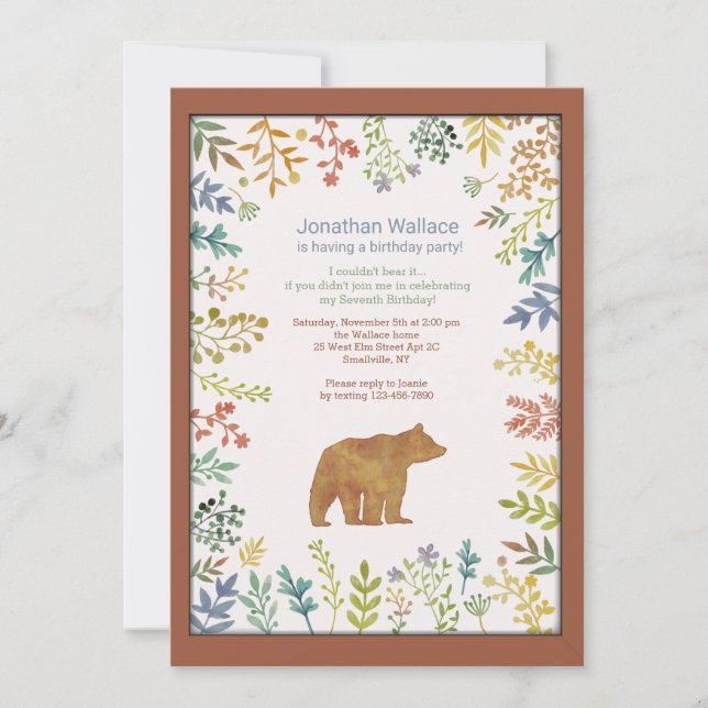 Couldn't Bear It Invitation (Front)