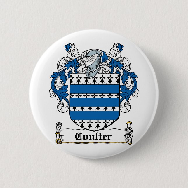 Coulter Family Crest 6 Cm Round Badge (Front)