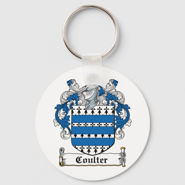 Coulter Family Crest Key Ring (Front)