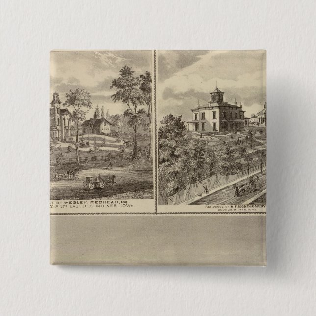 Council Bluffs 15 Cm Square Badge (Front)
