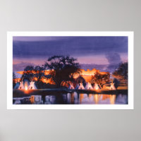 "Council Fires" Watercolor, Paul Jackson