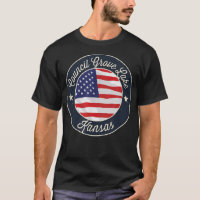 Council Grove Lake - Patriotic Kansas Souvenir T-S