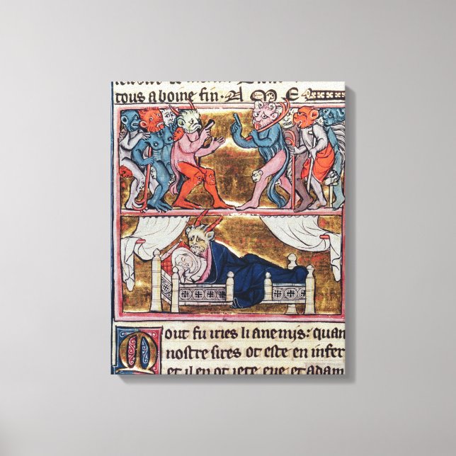 Council of Demons, from 'l'Histoire de Merlin' Canvas Print (Front)