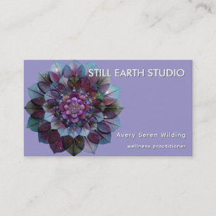 Council of Leaves Mandala Business Card
