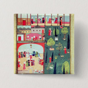 Council of ministers at Topkapi Palace 15 Cm Square Badge