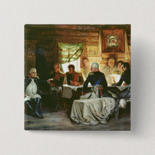 Council of War in Fili in 1812, 1882 15 Cm Square Badge