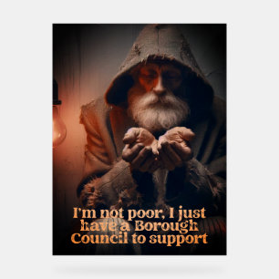 Council Tax Man Acrylic Sign