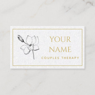 Counseling Drawn Nature Psychotherapist Bohemian Business Card