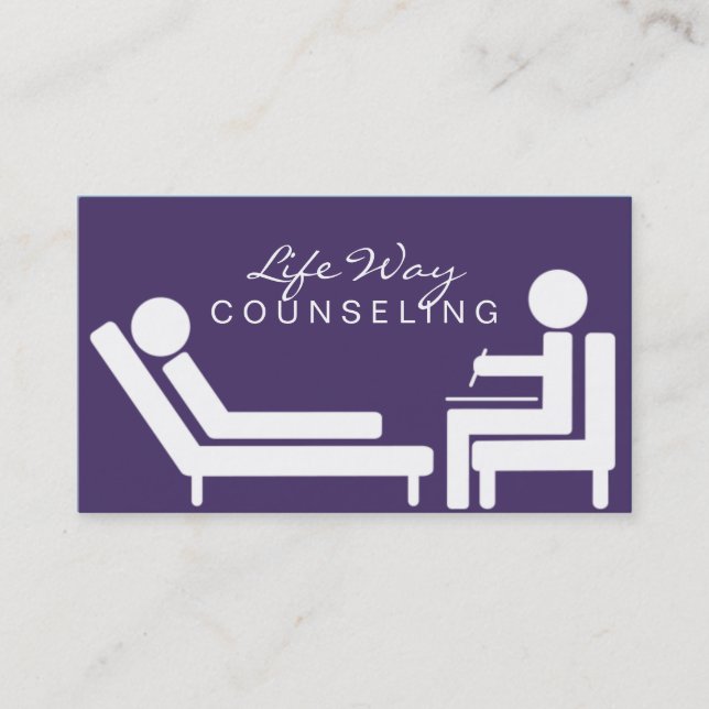 Counseling, Life Coach, Therapy, Therapist, Business Card (Front)