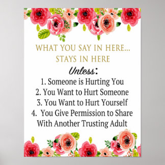 Counseling Office Confidentiality Poster