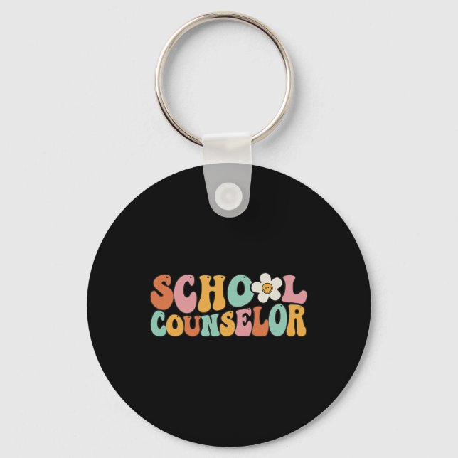Counseling Office School Guidance Groovy Back To S Key Ring (Front)
