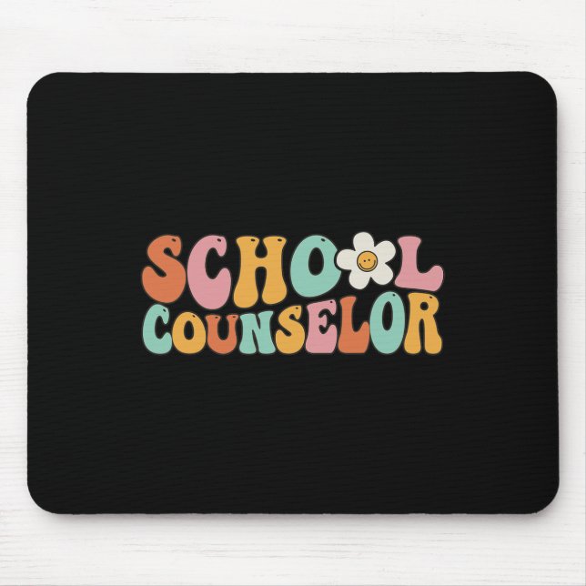 Counseling Office School Guidance Groovy Back To S Mouse Pad (Front)