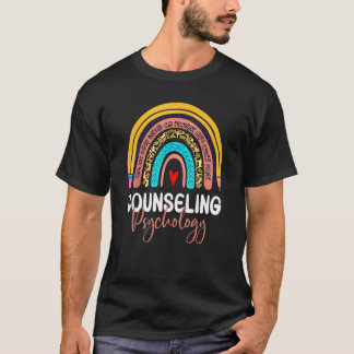 Counseling Psychology Leopard Rainbow Healthcare D T-Shirt
