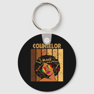 Counsellor Afro African American Women Black Histo Key Ring