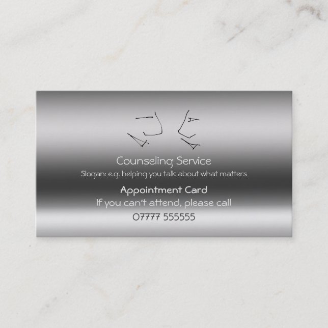 Counsellor, Appointment Card, Talking Heads logo Business Card (Front)