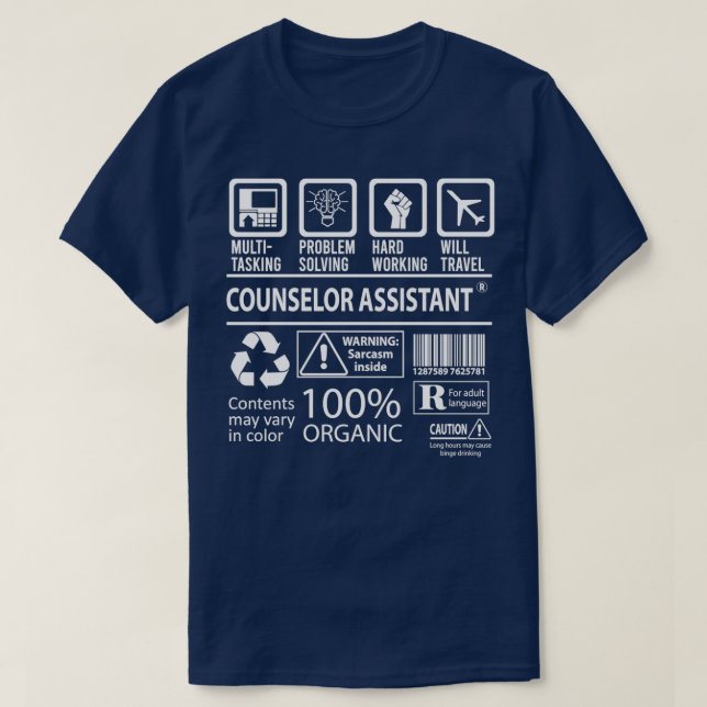 Counsellor Assistant MultiTasking Certified Job Gi T-Shirt (Design Front)