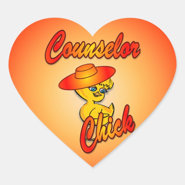 Counsellor Chick #5 Heart Sticker (Front)