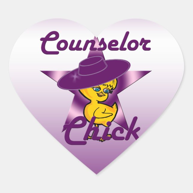 Counsellor Chick #9 Heart Sticker (Front)