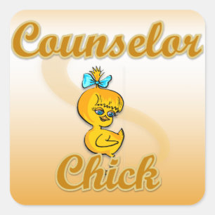 Counsellor Chick Square Sticker