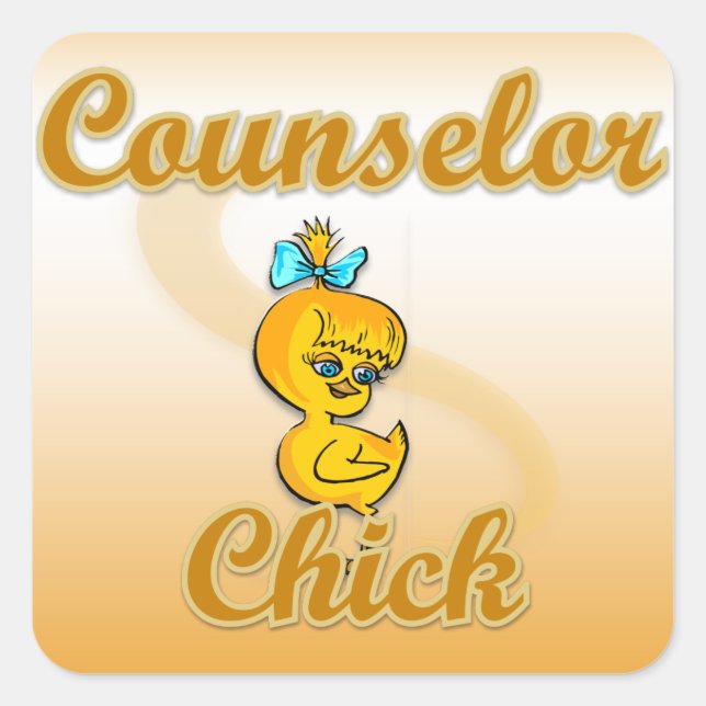 Counsellor Chick Square Sticker (Front)