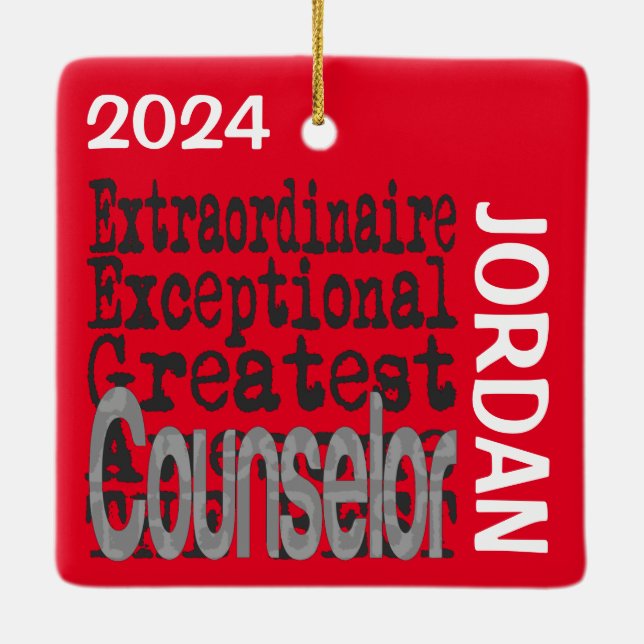 Counsellor Extraordinaire CUSTOM Ceramic Ornament (Back)