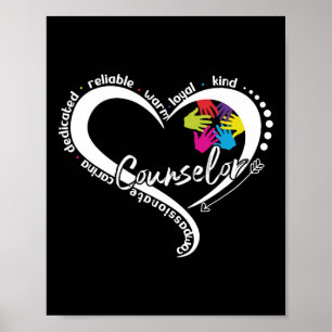 Counsellor Graphic Tops Back To School First Day G Poster