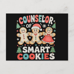 Counsellor Of Smart Cookies Xmas Teacher Christmas Holiday Postcard