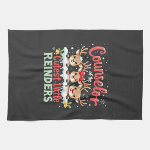 Counsellor of the Cutest Little Reindeers Christma Tea Towel