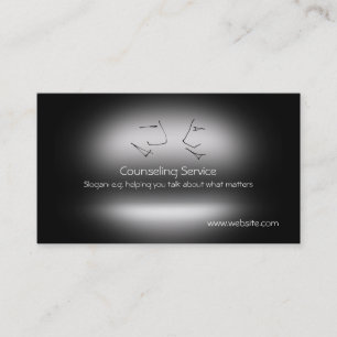 Counsellor or Therapist, Talking Heads logo Business Card