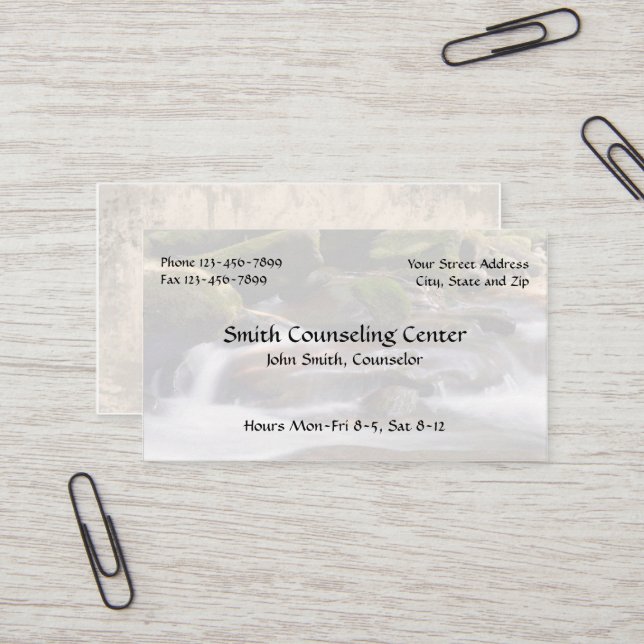 Counsellor Psychologist Mental Health Business Car Business Card (Front/Back In Situ)