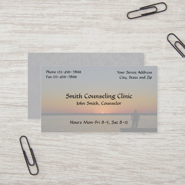 Counsellor Psychologist Mental Health Business Car Business Card (Front/Back In Situ)