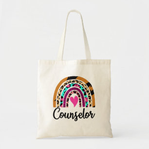 Counsellor Rainbow Leopard Funny School Counsellor Tote Bag