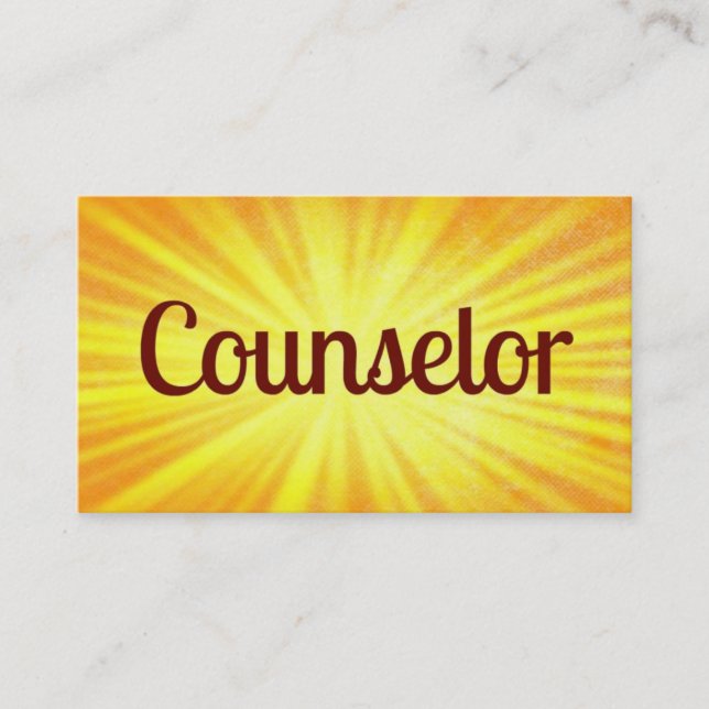 Counsellor Sunshine Business Card (Front)