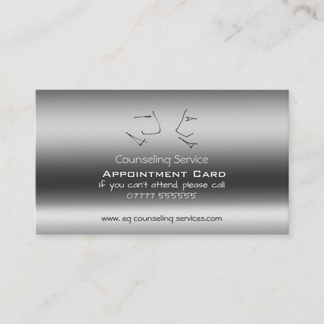 Counsellor, Talking Heads Appointment Card (Front)