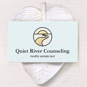 Counsellor Winding River Horizon Logo Business Card