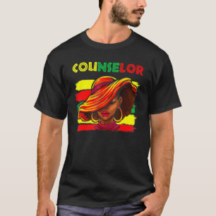 Counselor Afro African American Women Black Histor T-Shirt