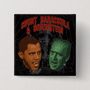 Count Barackula & Bidenstein 15 Cm Square Badge