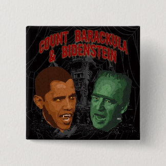 Count Barackula & Bidenstein 15 Cm Square Badge