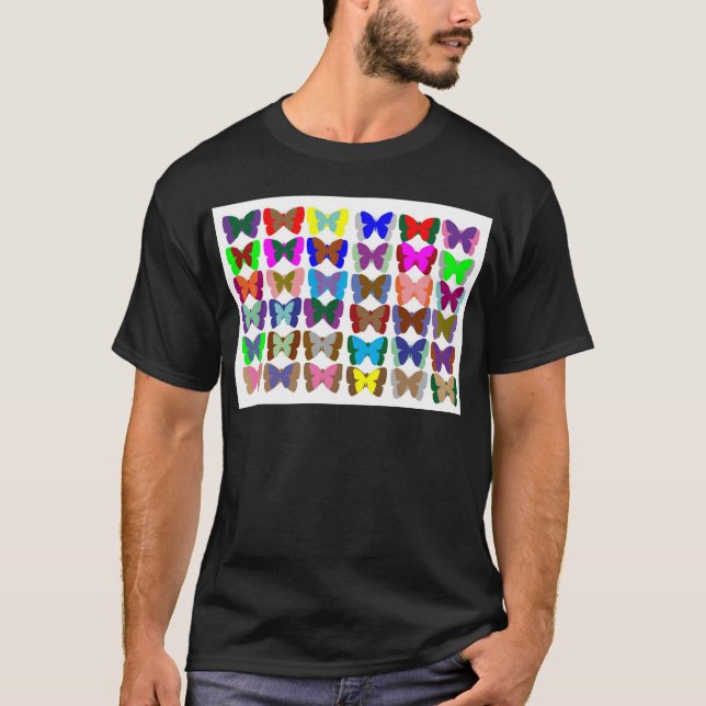 COUNT Butterflies n also LEARN Colours - Kid Stuff T-Shirt (Front)