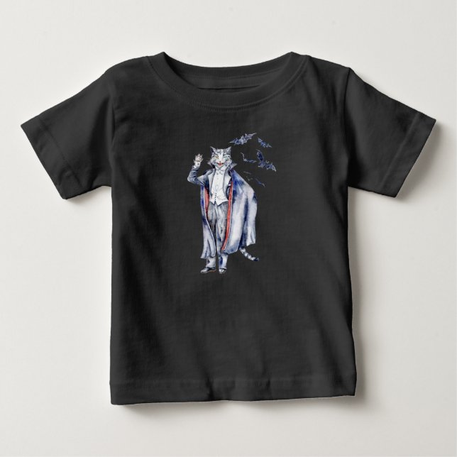 Count Catula Vampire Cat Baby T-Shirt (Front)