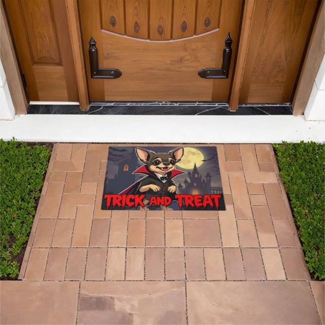 Count Chihuahua Trick and Treat Doormat (Outdoor)